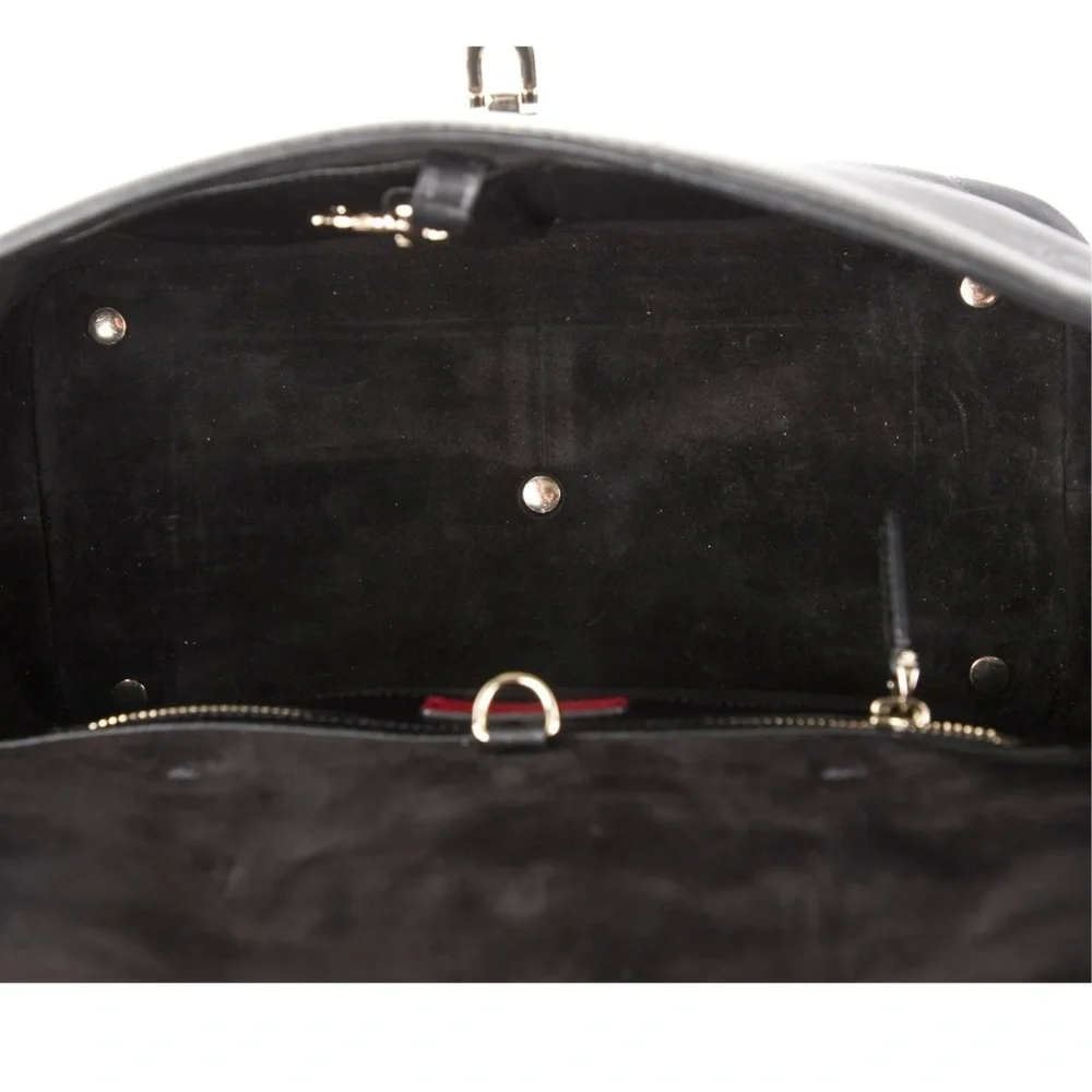 Valentino Garavani Black Leather Studded Crossbody/Shoulder Bag - Picture 3 of 5